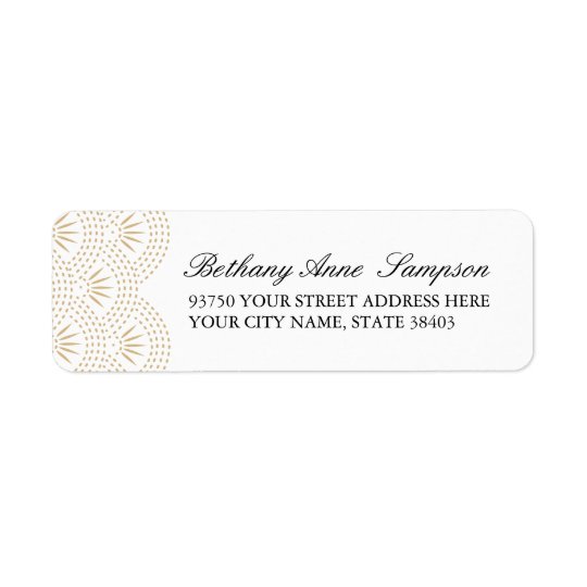 Deco Seigaiha Return Address Labels