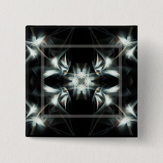 Deco Star 2 Inch Square Button (Front)