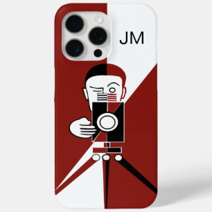 Deco style  photographer and camera iPhone 15 pro max case