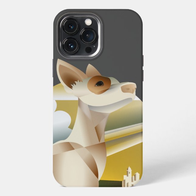 Deco Style Podenco Dog iPhone Case (Back)