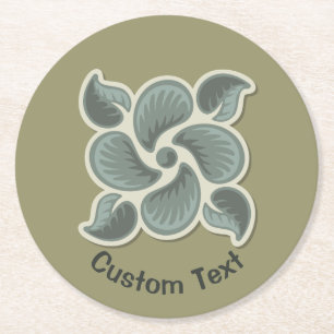 Deco tile 2 round paper coaster