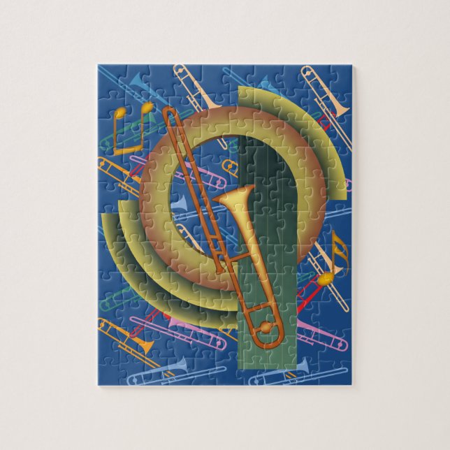 Deco Trombone Jigsaw Puzzle (Vertical)