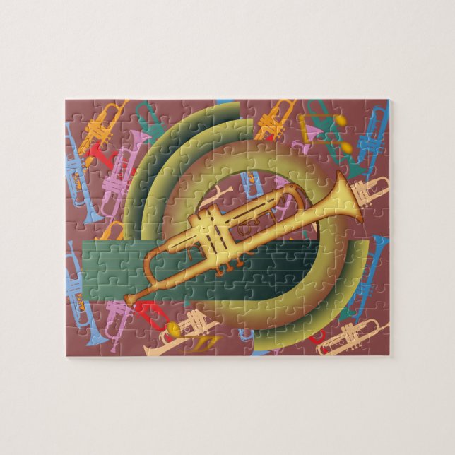 Deco Trumpet Jigsaw Puzzle (Horizontal)