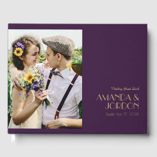 Déco type or   Livre d'invités photo Dark Purple