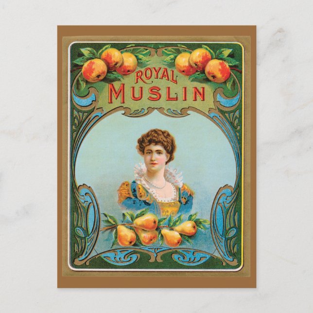 Deco Victorian Royal Muslin Artwork Postcard (Front)