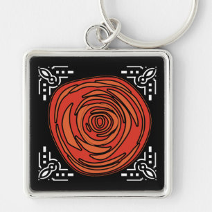 Decofied Rose (Premium Square) Keychain