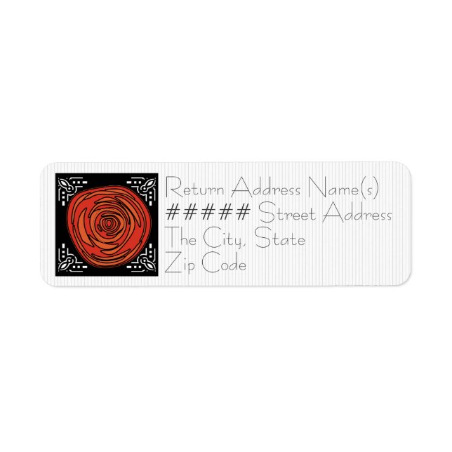 Decofied Roses  (Return Address) (Front)