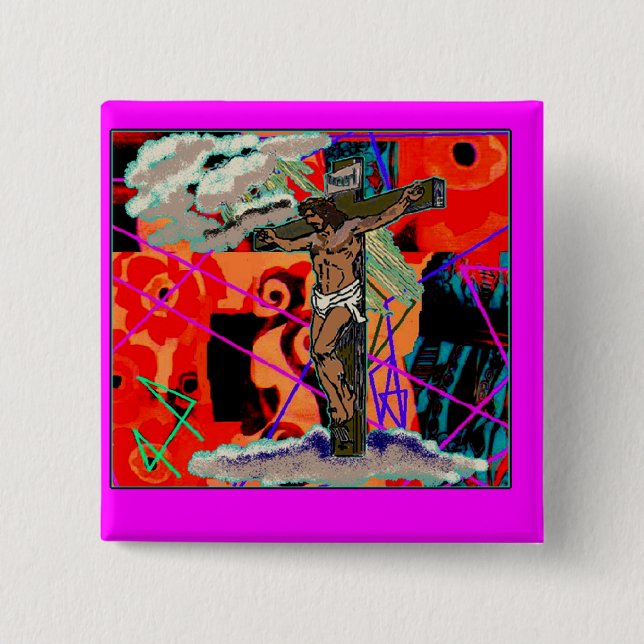 decolores 2 inch square button (Front)