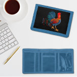 DeColores Cursillo Colourful Rooster Trifold Wallet<br><div class="desc">De Colores is a traditional Spanish folk song, widely used as a song in the Roman Catholic Cursillo movement. What a lovely gift of faith for you, a friend, or even a priest. The hand drawn colourful Rooster in colours of blue, red and orange and green is a stunner. Hand...</div>