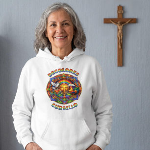 DeColores Cursillo Cross Dove Rooster Mandala Hoodie