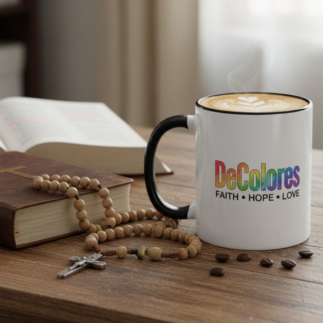 DeColores Cursillo Rainbow Faith Hope Love Mug (Creator Uploaded)