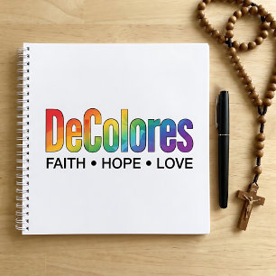 DeColores Cursillo Rainbow Faith Hope Love Notebook