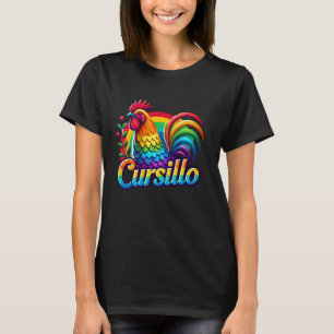 DeColores Cursillo Rainbow Rooster Catholic 5 T-Shirt