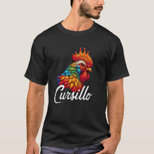 DeColores Cursillo Rainbow Rooster Catholic 8 T-Shirt