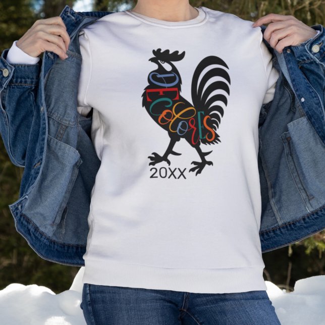DeColores Cursillo Rooster Black Silhouette  Sweatshirt (Creator Uploaded)