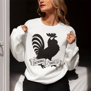 DeColores Cursillo Rooster Silhouette with Banner Sweatshirt