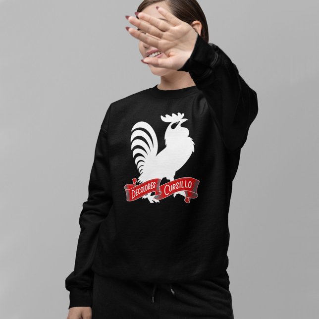 DeColores Cursillo Rooster Silhouette with Banner Sweatshirt (Creator Uploaded)