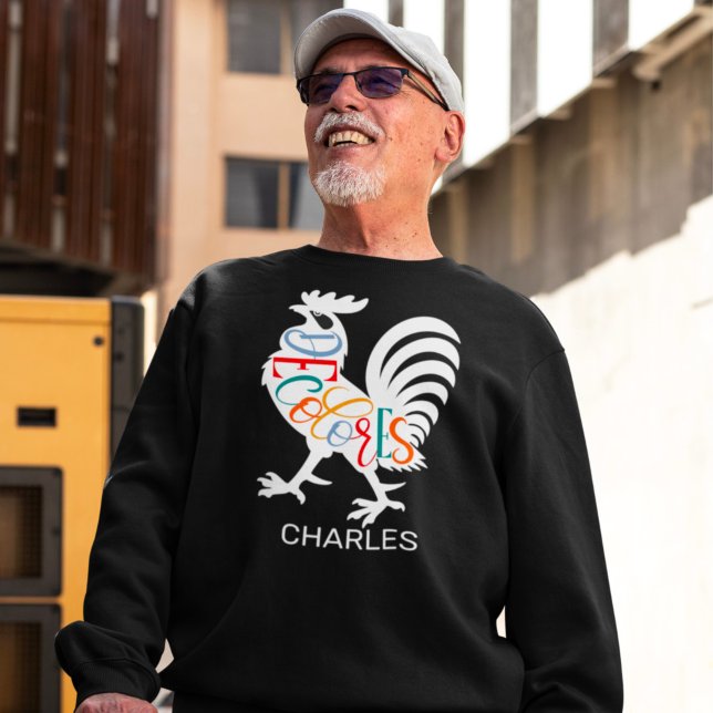 DeColores Cursillo Rooster White Silhouette  Sweatshirt (Creator Uploaded)