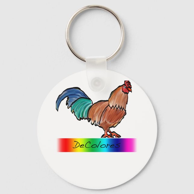 DeColores Rooster Keychain (Front)