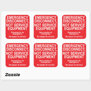 Déconnexion d'urgence, et non Étiquette d'équipeme