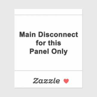 Déconnexion principale pour ce panneau, Étiquette