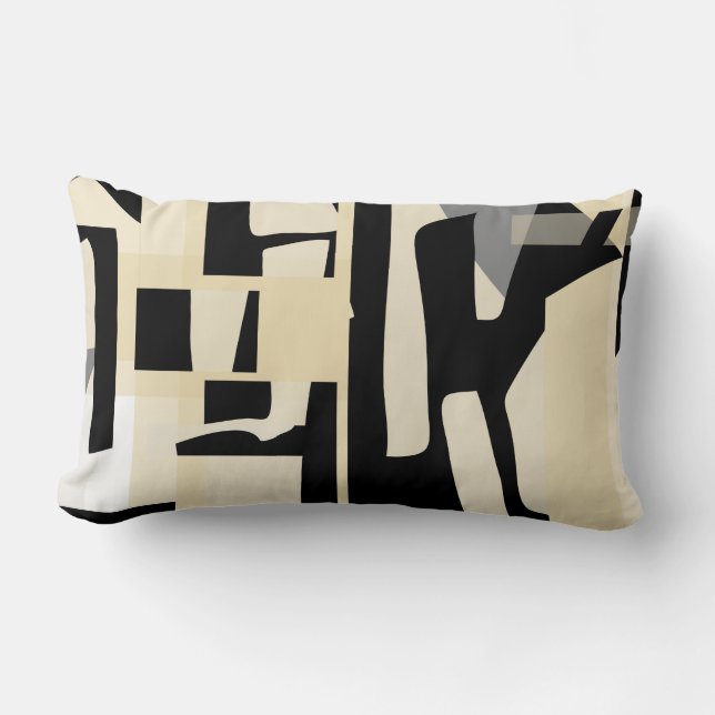 Deconstructed Fragments Lumbar Pillow 13" x 21" (Front)
