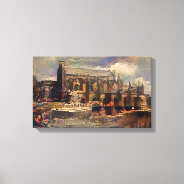 Deconstructed Rosslyn Chapel Canvas Print (Front)