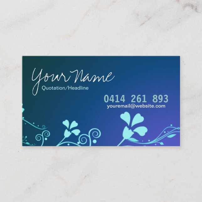 Décontracté Carte de visite Floral (Devant)