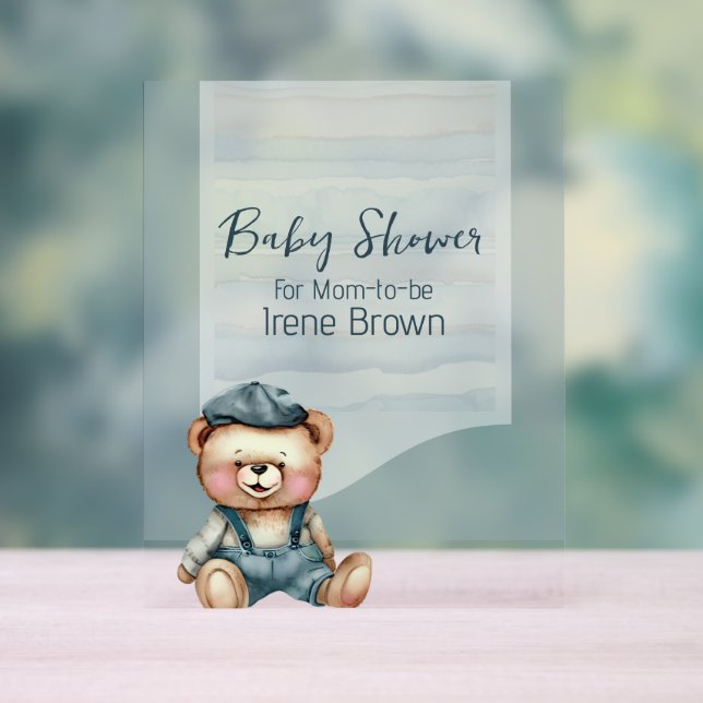 Décontracté Charming Baby shower Thème Acrylique S (Neutre)