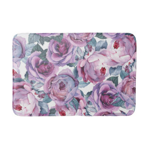 Décor à la maison floral de tapis de bain de roses