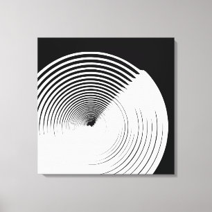 Décor Abstrait en toile d'art noir et blanc