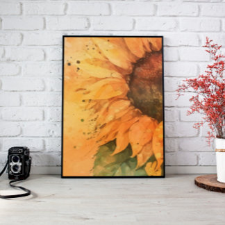 Décor Art Décor Mur De Tournesol, Toile Aquarelle