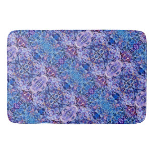 Décor bleu de maison de tapis de bain de mousse d