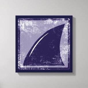 decor blue shark fin