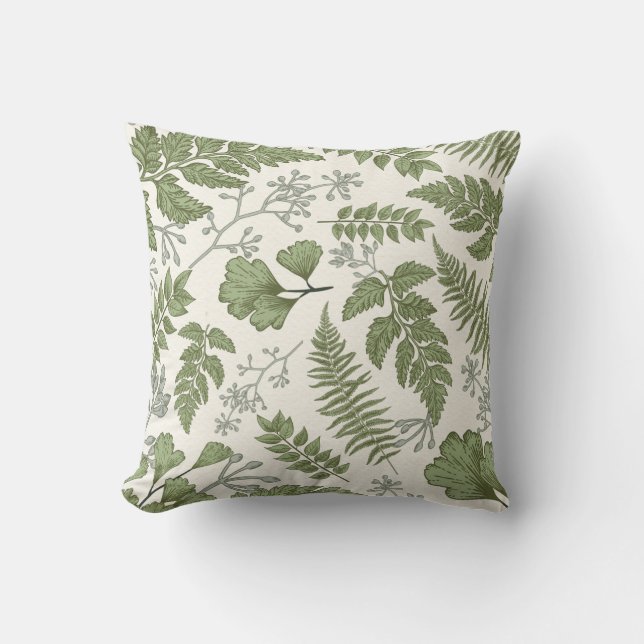 Décor botanique de maison de coussin de feuillage (Recto)
