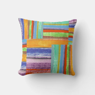 Decor Colour Stripes Pattern Throw Pillow