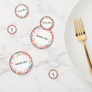 Décor Confetti couleur arc-en-ciel pour Anniversai