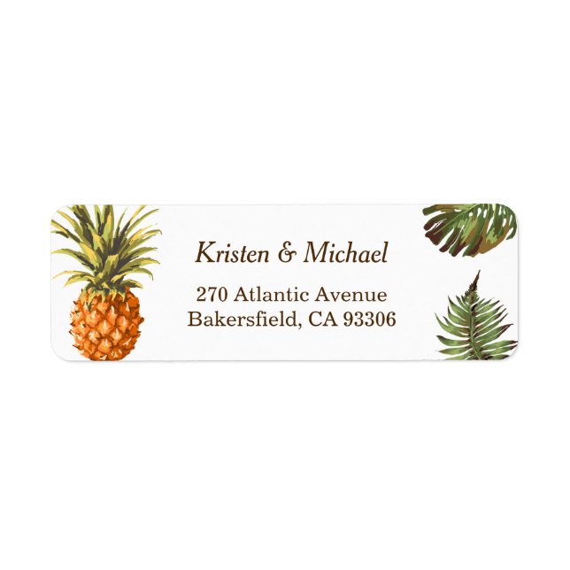 Décor d'ananas Feuille tropical Luau Mariage (Devant)