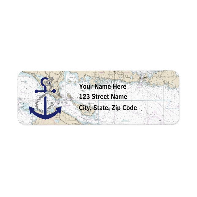 Décor de carte nautique (Devant)