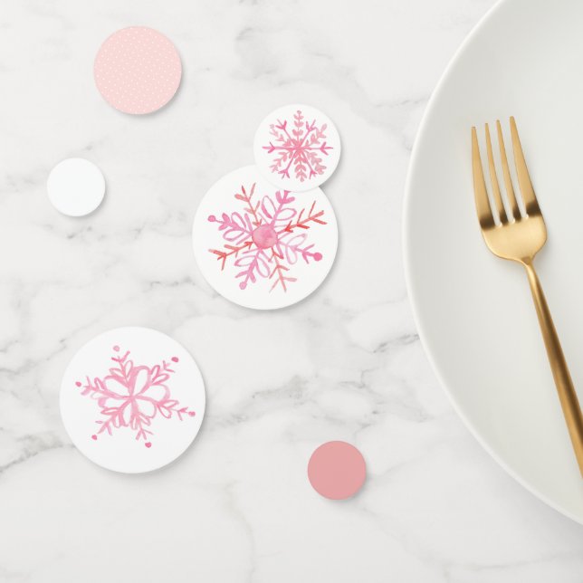 Décor de confetti de fête rose pâté (Groupe)
