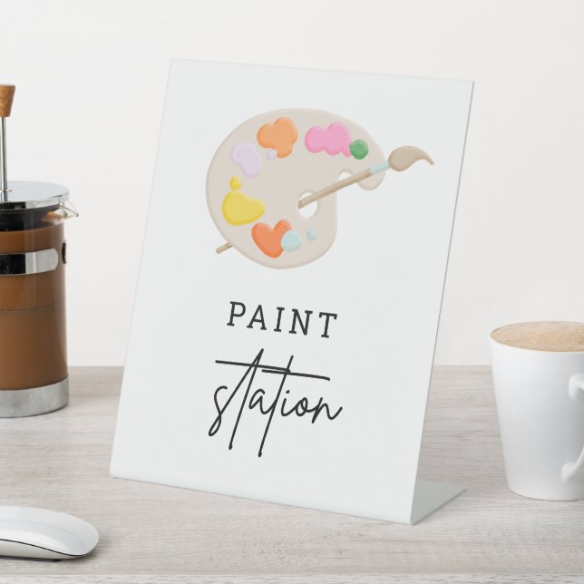 Décor de fête d'anniversaire Paint | Panneau de st (In SItu)