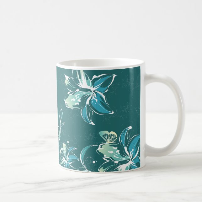 Décor de fleurs 9 Mug (Droite)