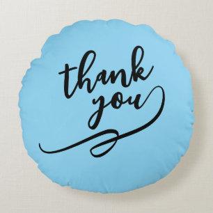Décor de gratitude bleu clair - Coussin d'apprécia