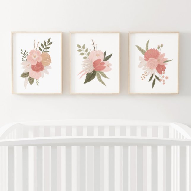 Décor de la pouponnière rose fleurie (Créateur téléchargé)