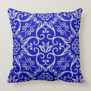 Décor de motif Royal bleu mignonne coussin
