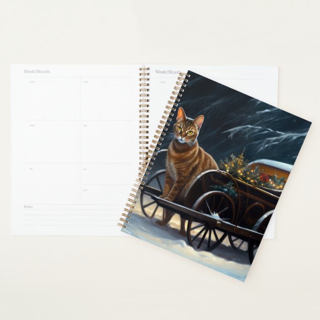 Décor de Noël Abyssinian Snowy Sleigh Ride (Devant avec enveloppe)