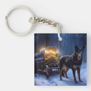 Décor de Noël Australian Kelpie Snowy Sleigh 