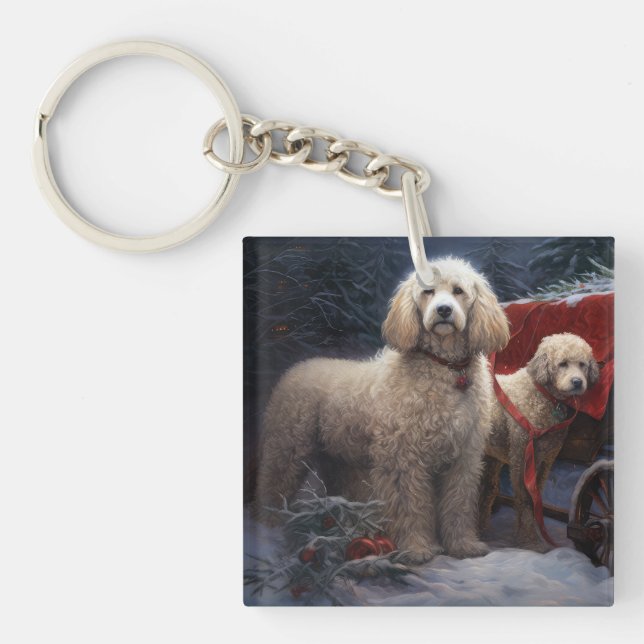 Décor de Noël de caniche Snowy (Devant)