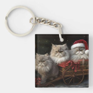 Décor de Noël Perse Chat Snowy Sleigh