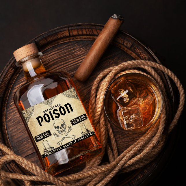 Décor de poison d'Halloween, Bouteille Étiquette d (Créateur téléchargé)